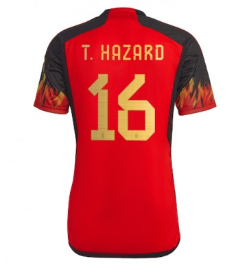 Lacne Muži Futbalové dres Belgicko Thorgan Hazard #16 MS 2022 Krátky Rukáv - Domáci